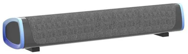 Alt view image 4 of 7 - SOULION R30 Computer Speakers, USB Powered PC Speaker, Colorful LED Lights with Switch Button, 3.5mm Aux Surround Soundbar for Desktop Laptop Gray