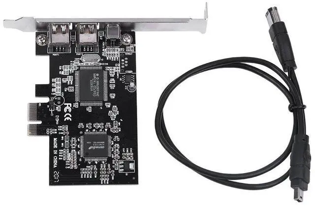 Main image of 2.5Gbps PCI E PCI Express FireWire 1394a IEEE 1394 Controller Card with Firewire Cable 800Mbps Desktop Card Image Capture Card