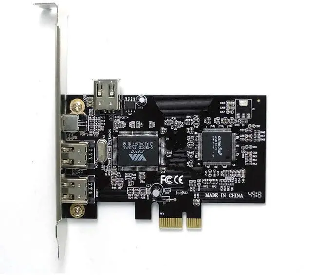 Alt view image 2 of 6 - ELIATER PCIe Firewire Card for Windows 10, IEEE 1394A PCI Express Controller 4 Ports(3 x 6 Pin and 1 x 4 Pin), 1394a Firewire 400 Adapter for Windows 7/8/Mac OS with Low Profile Bracket and Cable