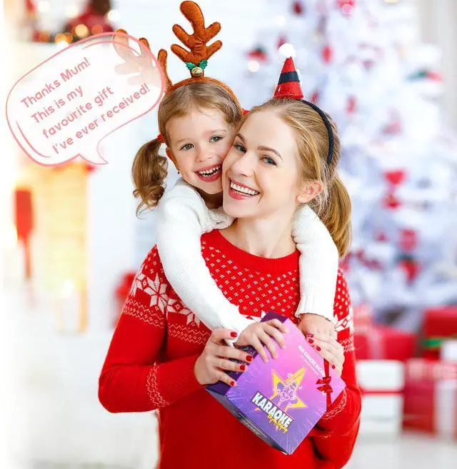 Alt view image 2 of 7 - YLL Mini Karaoke Machine for Kids Adults, Portable Bluetooth Speaker with 2 Wireless Microphones,Toys Birthday Gifts for Girls 3, 4, 5, 6, 7, 8, 9, 10, 11, 12+ Years Old Toddler Teens(White)