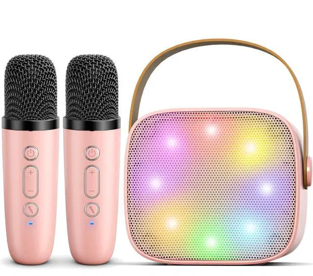 Main image of Karaoke Machine for Kids Adults, Mini Portable Bluetooth Karaoke Speaker with 2 Wireless Microphones, MP3 Music Player, Birthday Gifts for Girls Boys 3,4,5,6,7,8,9,10, 12+ Years Old Family Home Party