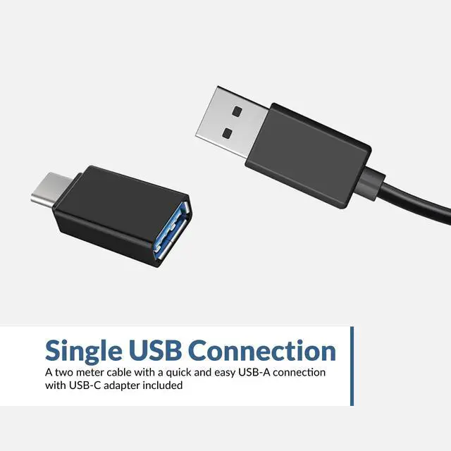Alt view image 3 of 7 - Cyber Acoustics USB Speaker Bar (CA-2890) Stereo USB Powered Speaker, Easily Clamps to Monitor, Convenient Controls