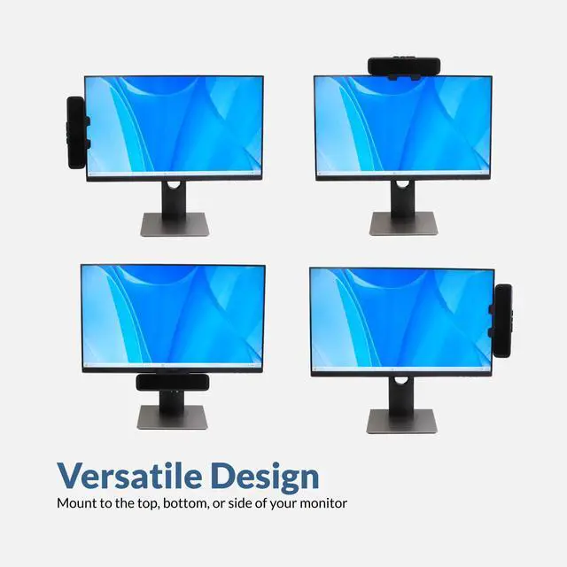 Alt view image 4 of 7 - Cyber Acoustics USB Speaker Bar (CA-2890) Stereo USB Powered Speaker, Easily Clamps to Monitor, Convenient Controls