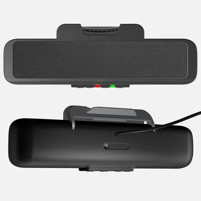 Alt view image 7 of 7 - Cyber Acoustics USB Speaker Bar (CA-2890) Stereo USB Powered Speaker, Easily Clamps to Monitor, Convenient Controls