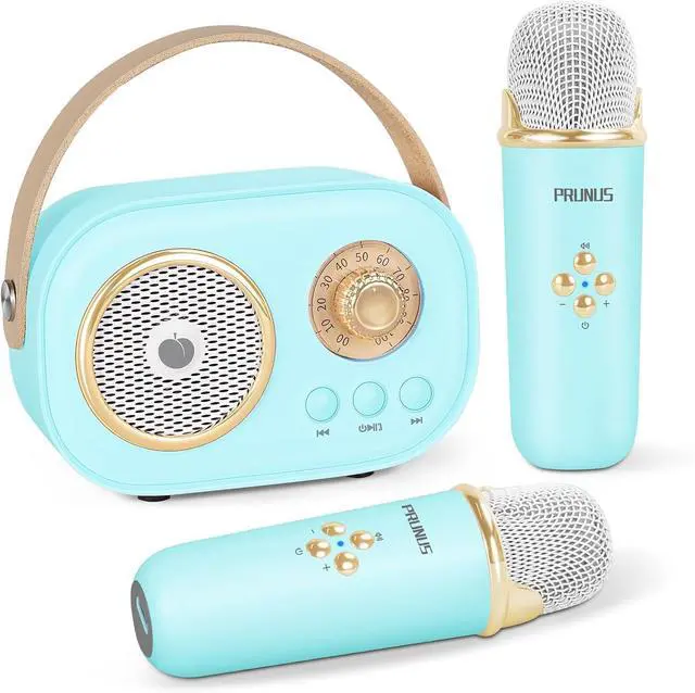 Main image of PRUNUS C20 Mini Karaoke Machine Portable Bluetooth Speaker with Wireless Microphone 6 Sound Modes for Adults&Kids Birthday Home Farmily Friends Party Gifts for Girls Boys Friends-Blue