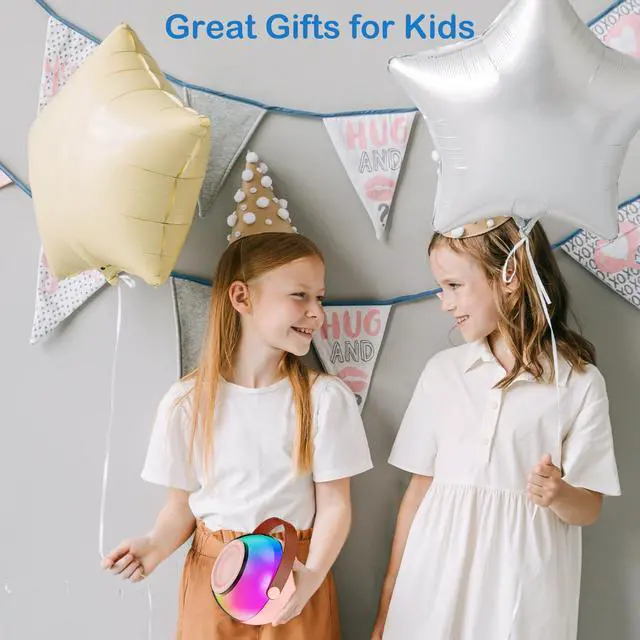 Alt view image 7 of 7 - Mini Karaoke Machine for Kids Adults, Portable Bluetooth Speaker with 2 Wireless Microphones, Karaoke Toys for Family Party, Birthday Gifts for Girls Ages 4, 5, 6, 7, 8, 9, 10, 12+ (Pink, 1 Mic)