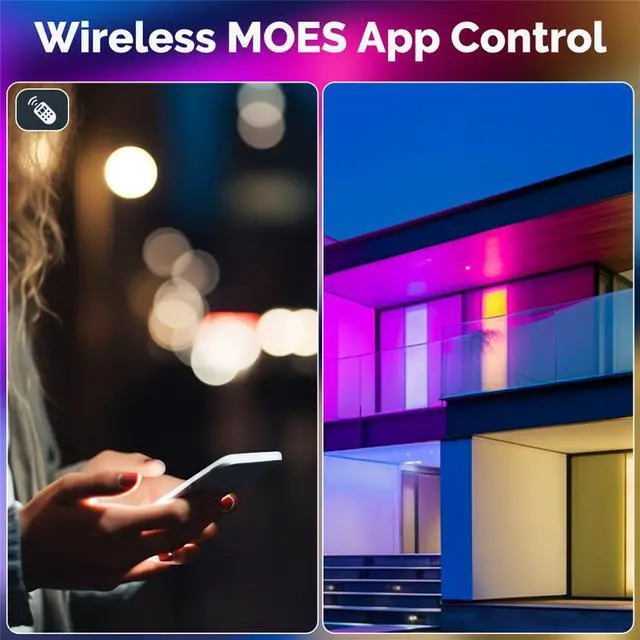Alt view image 4 of 7 - MOES Matter Smart GU10 LED Light Bulbs, Color Changing WiFi Smart Bulbs, 2700K-6500K CW& RGB Dimmable, Smart Life Remote Control, Work with Apple Homekit/Alexa/Google Home, 400lm 5W 1 Pack