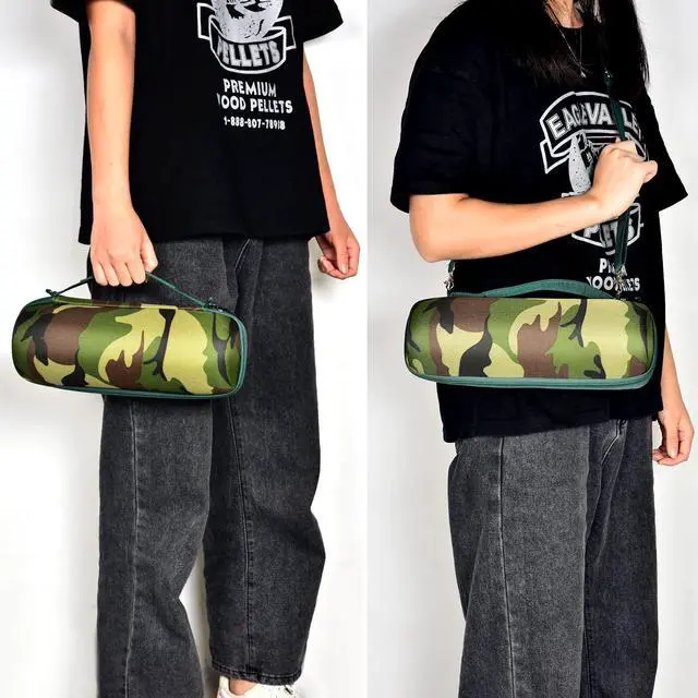 Alt view image 7 of 7 - Hard Travel Case for JBL Charge 4/ Charge 5 Waterproof Bluetooth Speaker. Carrying Storage Bag Fits Charger and USB Cable - Squad Camo (Case Only)