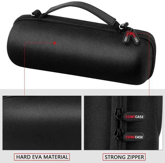 Alt view image 3 of 7 - COMECASE Hard Travel Case for JBL Charge 4/ Charge 5 Waterproof Bluetooth Speaker. Carrying Storage Bag Fits Charger and USB Cable (Case Only) - Black