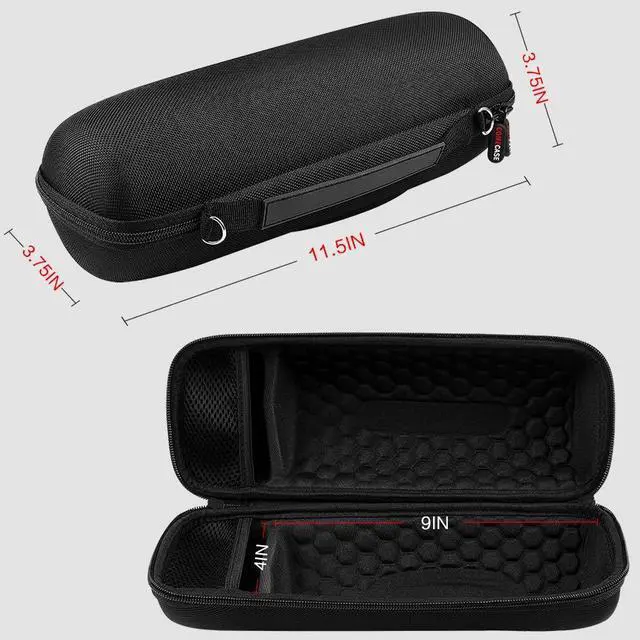 Alt view image 5 of 7 - COMECASE Hard Travel Case for JBL Charge 4/ Charge 5 Waterproof Bluetooth Speaker. Carrying Storage Bag Fits Charger and USB Cable (Case Only) - Black