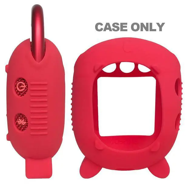Alt view image 2 of 6 - Silicone Cover Case for JBL Clip 4 Portable Bluetooth Speaker, Protective Carrying Case for JBL Clip 4 Portable Bluetooth Speaker Stand Up Holder (Red)