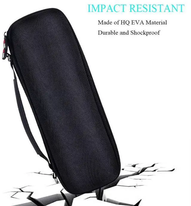 Alt view image 3 of 7 - Comecase Hard Travel Case for JBL Charge 4/ Charge 5 Waterproof Bluetooth Speaker. Carrying Storage Bag Fits Charger and USB Cable - Grey Inside (Case Only)