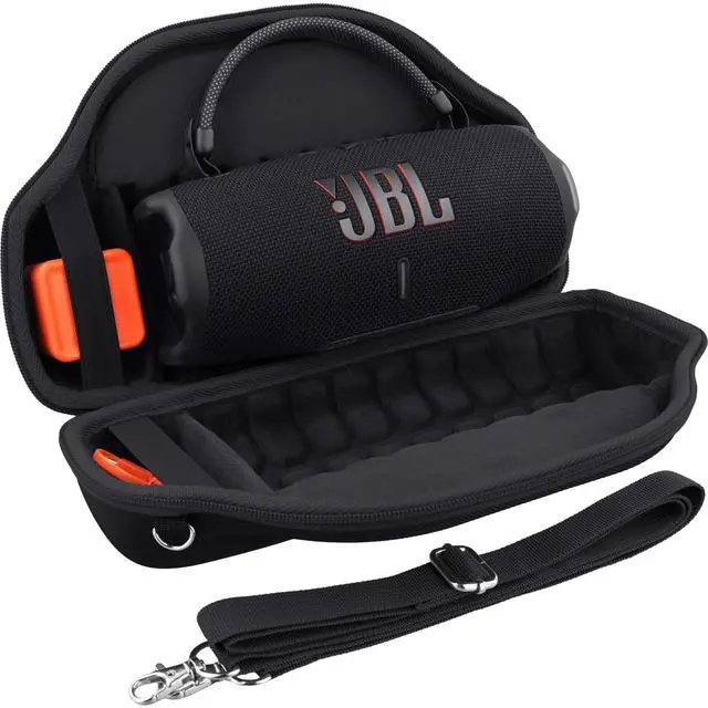 Main image of Case for JBL Charge 6 Waterproof Portable Bluetooth Speaker, Hard Travel Case with Detachable Shoulder Strap (Black Case)