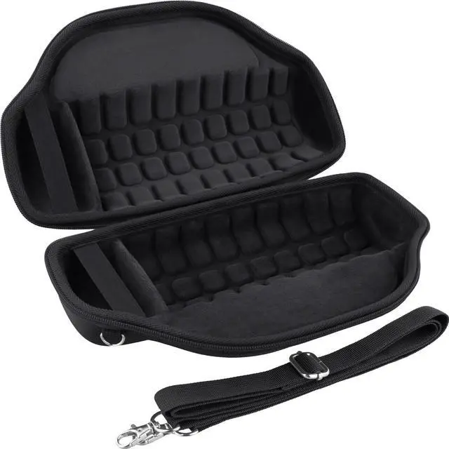 Alt view image 3 of 7 - Case for JBL Charge 6 Waterproof Portable Bluetooth Speaker, Hard Travel Case with Detachable Shoulder Strap (Black Case)