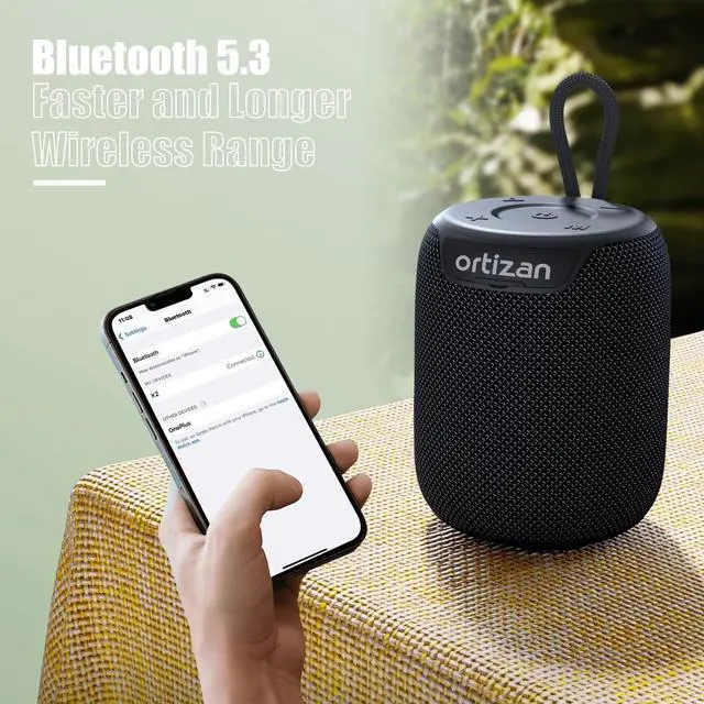 Alt view image 5 of 7 - Ortizan Portable Bluetooth Speaker with Big Sound,Punchy Bass,IPX7 Waterproof,15H Playtime,Bluetooth 5.3,AUX&TF Card,Stereo Pairing,Small Wireless Speaker for Outdoor,Electronic Gadgets,Gift Ideas
