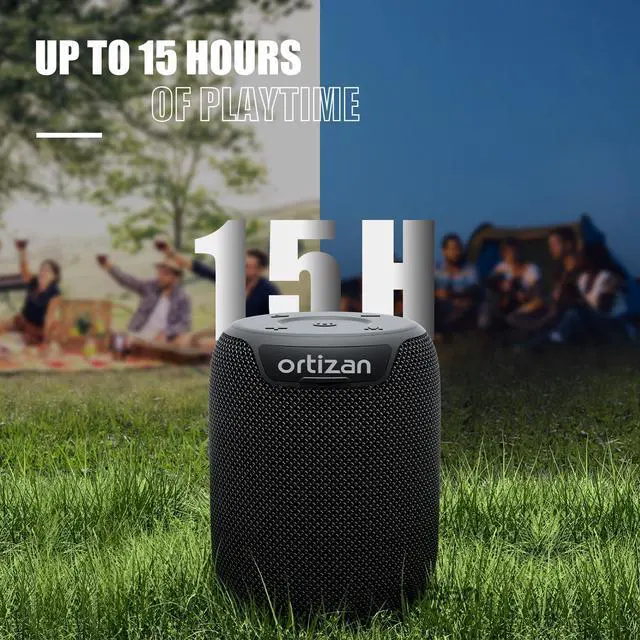 Alt view image 4 of 7 - Ortizan Portable Bluetooth Speaker with Big Sound,Punchy Bass,IPX7 Waterproof,15H Playtime,Bluetooth 5.3,AUX&TF Card,Stereo Pairing,Small Wireless Speaker for Outdoor,Electronic Gadgets,Gift Ideas