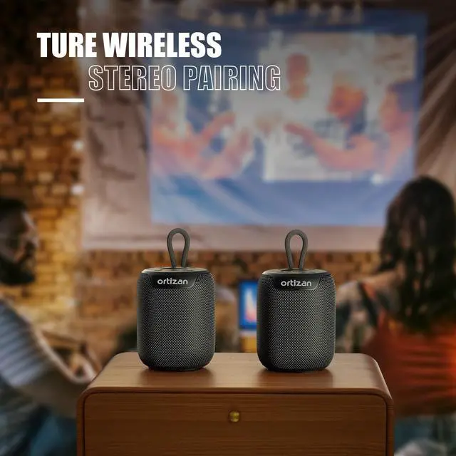 Alt view image 7 of 7 - Ortizan Portable Bluetooth Speaker with Big Sound,Punchy Bass,IPX7 Waterproof,15H Playtime,Bluetooth 5.3,AUX&TF Card,Stereo Pairing,Small Wireless Speaker for Outdoor,Electronic Gadgets,Gift Ideas