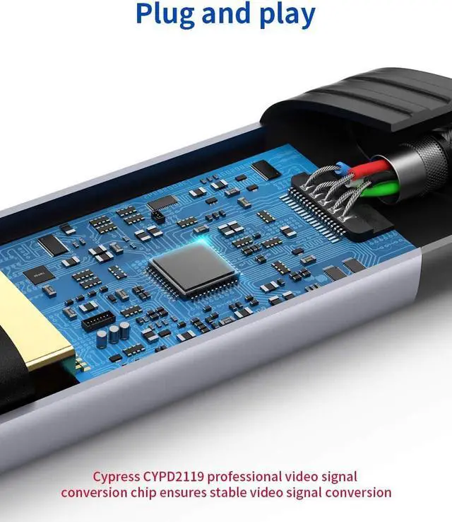 Alt view image 6 of 7 - USB C to Mini DisplayPort Adapter, 4K@60Hz, USB-C to Mini DisplayPort, Uni-Directional, for DP Alt Mode Devices, Not Compatible with Thunderbolt/Thunderbolt 2 Displays