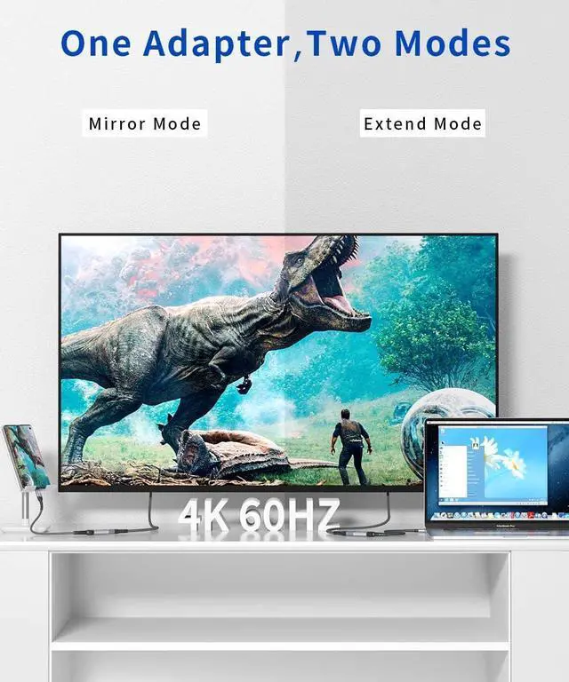 Alt view image 5 of 7 - USB C to Mini DisplayPort Adapter, 4K@60Hz, USB-C to Mini DisplayPort, Uni-Directional, for DP Alt Mode Devices, Not Compatible with Thunderbolt/Thunderbolt 2 Displays