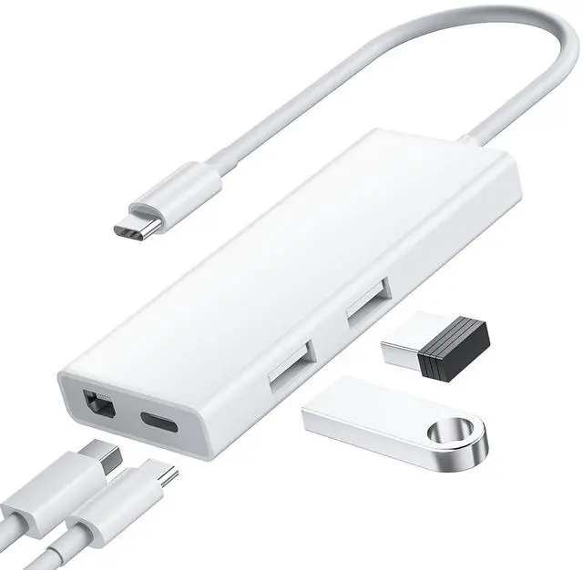 Main image of BolAAzuL USB C to Mini DisplayPort Multiport Adapter 4K@60Hz, Not Work with All Apple Cinema Displays, Type C to Mini DP Converter with 65W PD Charging Port & 2XUSB 2.0 Ports