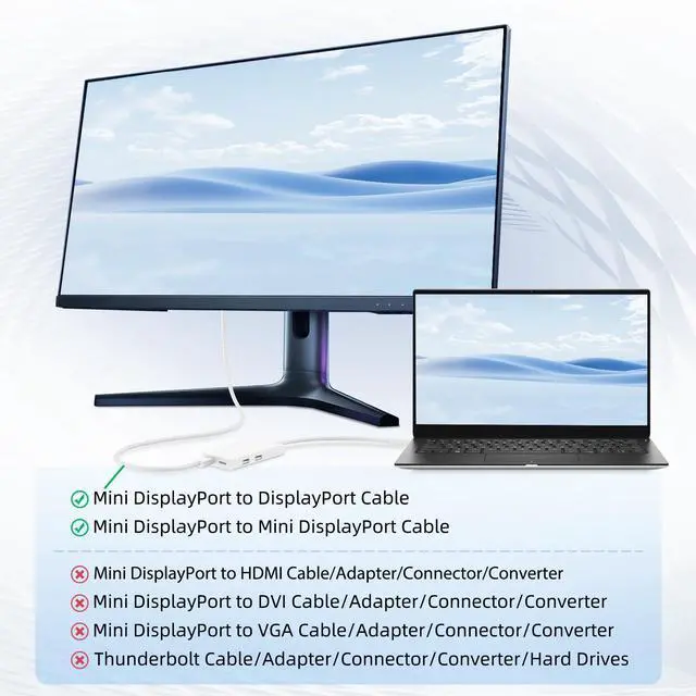 Alt view image 5 of 7 - BolAAzuL USB C to Mini DisplayPort Multiport Adapter 4K@60Hz, Not Work with All Apple Cinema Displays, Type C to Mini DP Converter with 65W PD Charging Port & 2XUSB 2.0 Ports