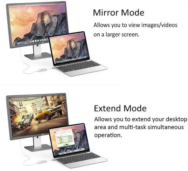 Alt view image 6 of 7 - USB-C to Mini DisplayPort Adapter, USB 3.1 Type C (Thunderbolt 3) to Mini DP Adapter 4K Compatible with Lenovo T470, MacBook Pro to LED Cinema Display/Dell Monitor, etc - Silver