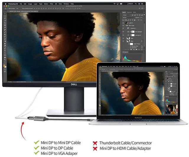 Alt view image 7 of 7 - Answin USB C to Mini DisplayPort with PD Fast 100W Charging Adapter 4K@60Hz Thunderbolt 3/4 Compatible with iPhone 15/16, M1/M3 MacBook, iPad, Galaxy S24, Steam Deck ROG Ally