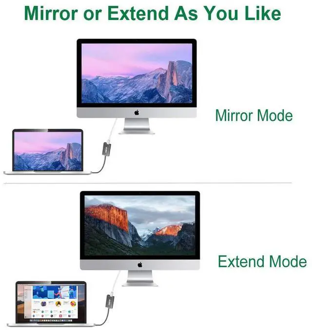 Alt view image 7 of 7 - USBCele USB-C to Mini DisplayPort Adapter, USB Type C (Thunderbolt 3) to Mini DP 4K Cable Adapter for MacBook Pro, iMac/iMac Pro, LED Cinema Display and More [Advanced Chip]