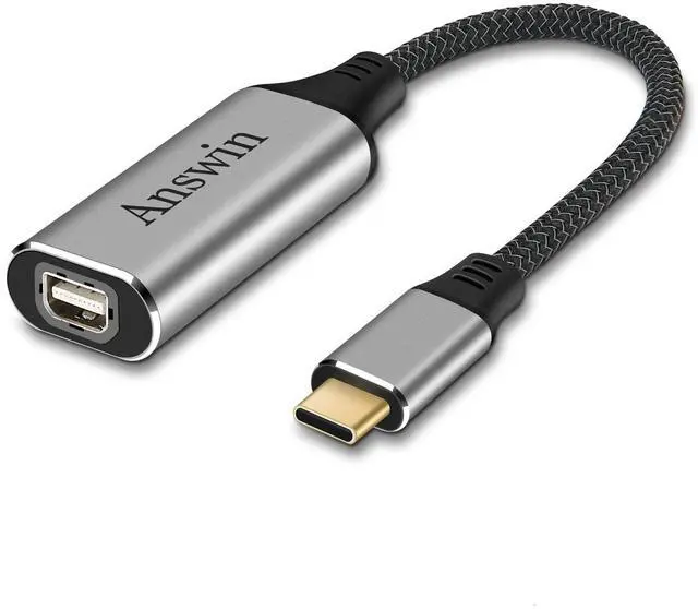 Main image of Answin USB C to Mini Displayport (4K@60Hz), Thunderbolt 3 to Mini DisplayPort Adapter for iPhone 15/16/17 Series, M1-M4 MacBook, MacBook Air/Pro 2019-2024, Galaxy S14-S25, Steam Deack and Rog Ally