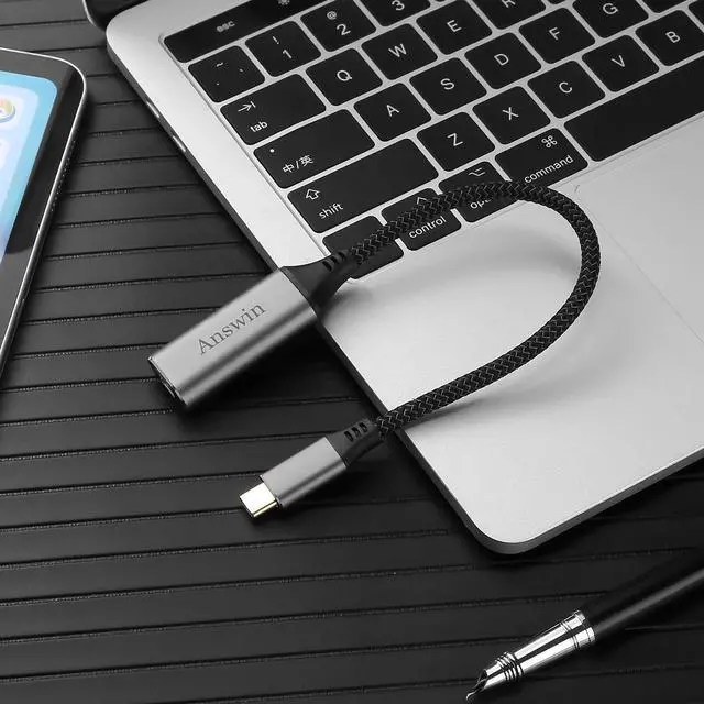 Alt view image 7 of 7 - Answin USB C to Mini Displayport (4K@60Hz), Thunderbolt 3 to Mini DisplayPort Adapter for iPhone 15/16/17 Series, M1-M4 MacBook, MacBook Air/Pro 2019-2024, Galaxy S14-S25, Steam Deack and Rog Ally