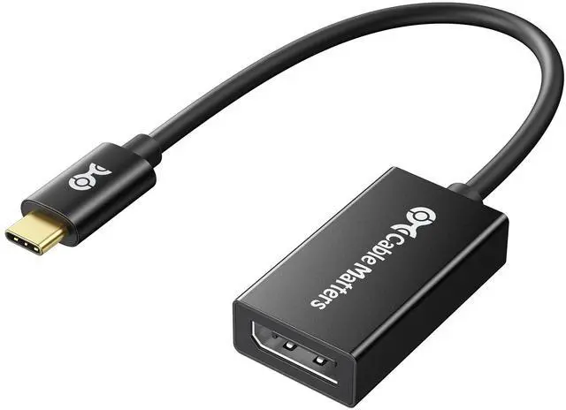 Main image of Cable Matters 32.4Gbps Unidirectional USB C to DisplayPort 1.4 Adapter, 4K@240hz, 8K@60hz, and HDR Support - Thunderbolt 4 / USB4 Compatible with iPad Pro, iPhone 16/15 Pro, MacBook, XPS, Surface