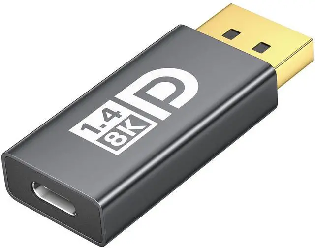 Main image of 8K@60Hz USB C to DisplayPort 1.4 Adapter,Bidirectional Type C to Display Port Adapter,Thunderbolt 3/4 to DP Converter Compatible with MacBook,iPhone 15 16 17,iPad Pro,Samsung,Lenovo/HP/Dell/ASUS