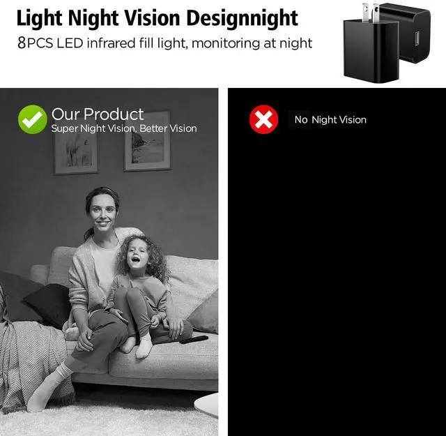 Alt view image 3 of 7 - TAOZHI Mini Camera 1080P Nanny Cam Small Security Camera with Night Vision and Motion Detection for Indoor and Home, No WiFi