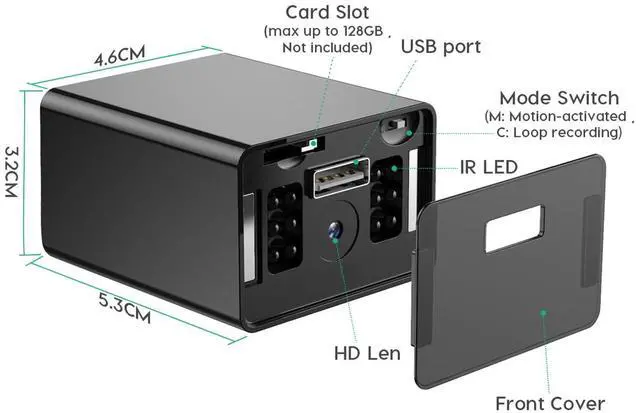 Alt view image 6 of 7 - TAOZHI Mini Camera 1080P Nanny Cam Small Security Camera with Night Vision and Motion Detection for Indoor and Home, No WiFi