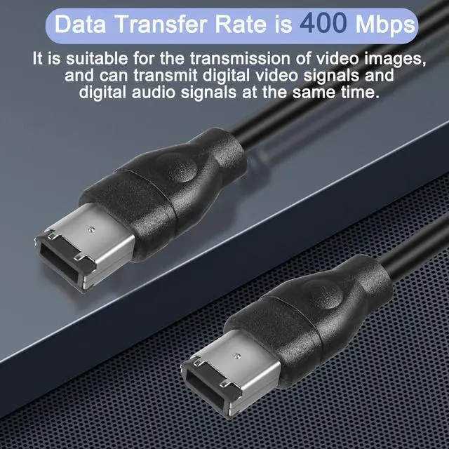 Alt view image 2 of 7 - HATMINI 1394 Firewire 400 Cable,6FT IEEE 1394 Firewire 6 Pin Male to 6 Pin Male Adapter Cable Firewire DV Cable for Printer, PC, Scanner, Camcorder