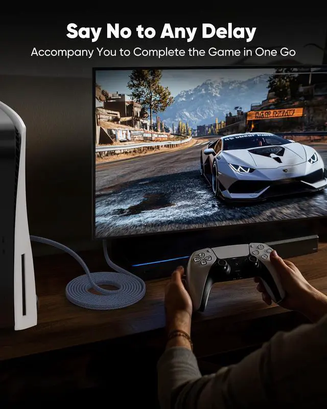 Alt view image 7 of 7 - Snowkids Cat 8 Ethernet Cable 15 FT, Strong Signal, High Speed 40Gbps 2000Mhz, Network Cord with RJ45 Internet Connector for TV/Printer/Computer/Modem/Router/ps-3/4/5, Braided Flat LAN Cable 15FT Grey