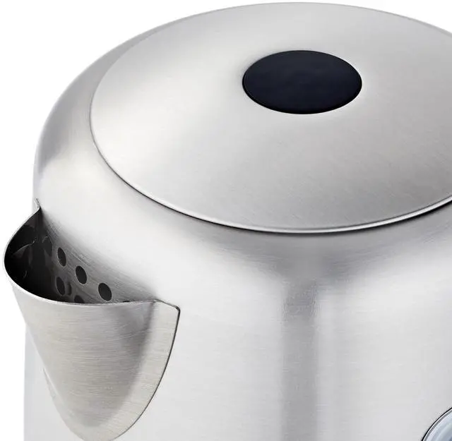 Alt view image 5 of 5 - Amazon Basics Electric Stainless Steel Kettle for Tea and Coffee, BPA-Free, Fast Boiling, Auto Shut-Off, 1.1 Quarts, 1500W, Black and Silver