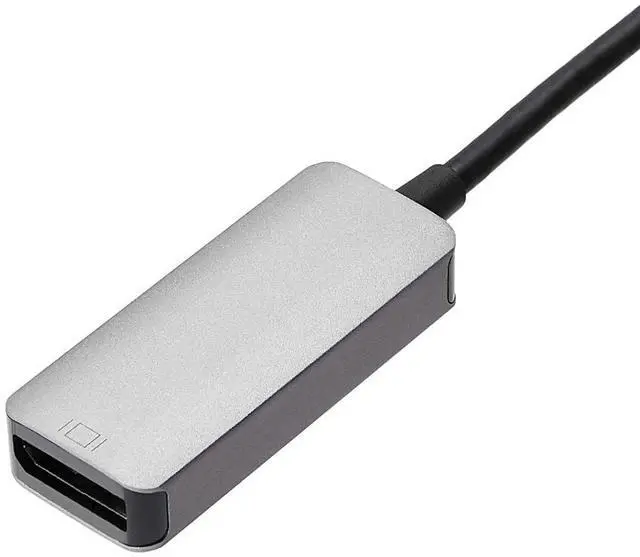 Alt view image 3 of 6 - Amazon Basics Aluminium USB-C to DisplayPort Adapter (4K@60Hz), Thunderbolt 3 Compatible, Grey