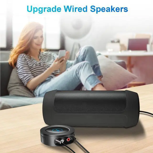 Alt view image 5 of 6 - Bluetooth 5.2 Receiver for Home Stereo AUX Adapter for HiFi Music Streaming, Wired Speakers, with AUX 3.5mm/RCA, Long Range,Low Latency and HD Audio