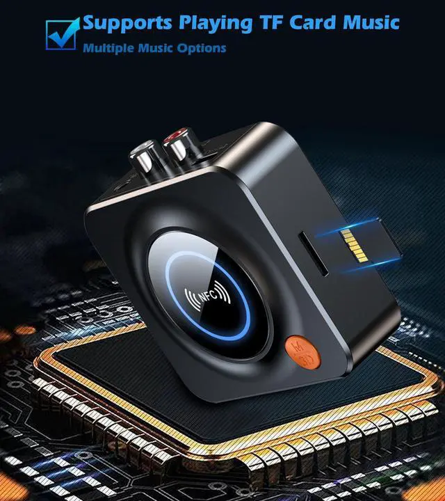 Alt view image 4 of 7 - Bluetooth Receiver for Home Stereo, AUX RCA to Bluetooth Adapter for Old Speakers, NFC Wireless Audio Receiver for Music Streaming Sound System, KAIY Convert Wired Speakers to Wireless