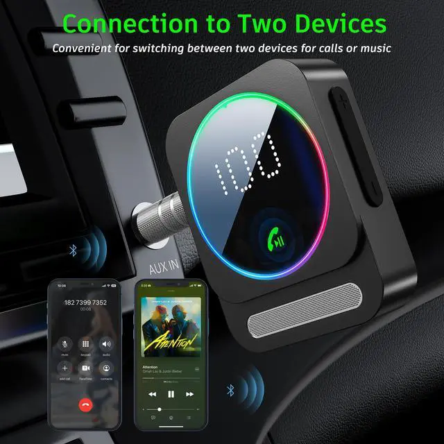 Alt view image 7 of 7 - SONRU Bluetooth 5.3 Receiver for Car, Wireless Audio Adapter for Car/Home Stereo/Wired Headphones/Speaker, Bluetooth Aux Adapter, Dual AUX Outputs, RCA AUX 3.5mm Music Receiver