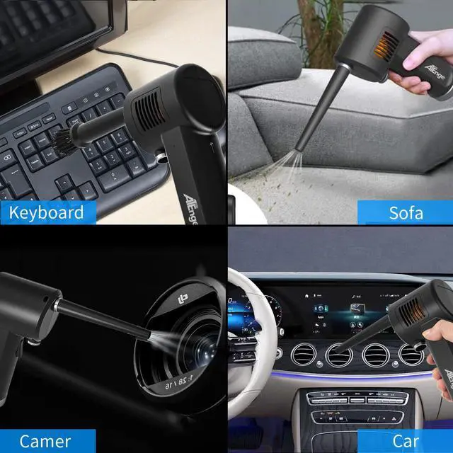 Alt view image 7 of 7 - Electric Air Duster, Cordless Air Duster, Rechargeable Compressed Air Duster, 33000 RPM Air Blower, Two Smart Start Modes, Good Replacement for Compressed Air Can, Reusable Dust Destroyer