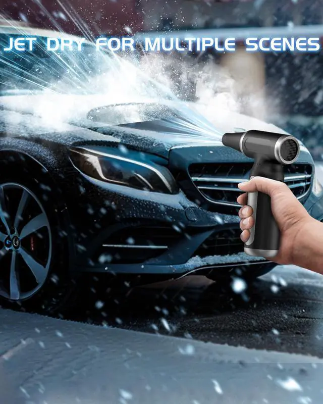 Alt view image 4 of 7 - Electric Compressed Air Duster - 33,0000 RPM Rechargeable Cordless Turbo Blower, Portable Air Blower Gun for Cars, PC, Keyboard, Home & Outdoor Dust Cleaning (Replaces Compressed Air Cans)