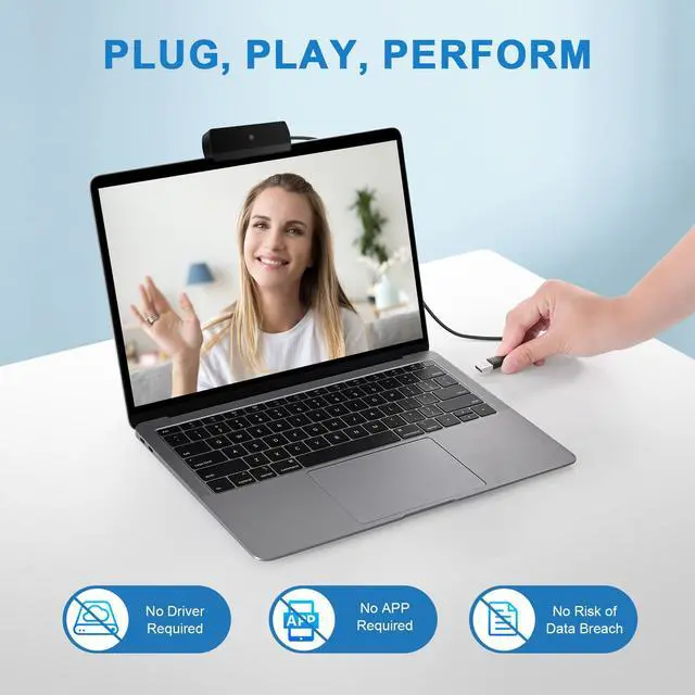 Alt view image 3 of 6 - Diccik Webcam, K1 Full HD Webcams,1080P Video and Wide Angle Camera,Plug and Play USB Webcam for Online Calling/Conferencing, Zoom/Skype/Facetime/YouTube, Laptop/PC