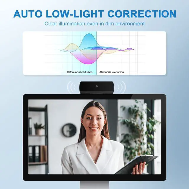 Alt view image 5 of 6 - Diccik Webcam, K1 Full HD Webcams,1080P Video and Wide Angle Camera,Plug and Play USB Webcam for Online Calling/Conferencing, Zoom/Skype/Facetime/YouTube, Laptop/PC