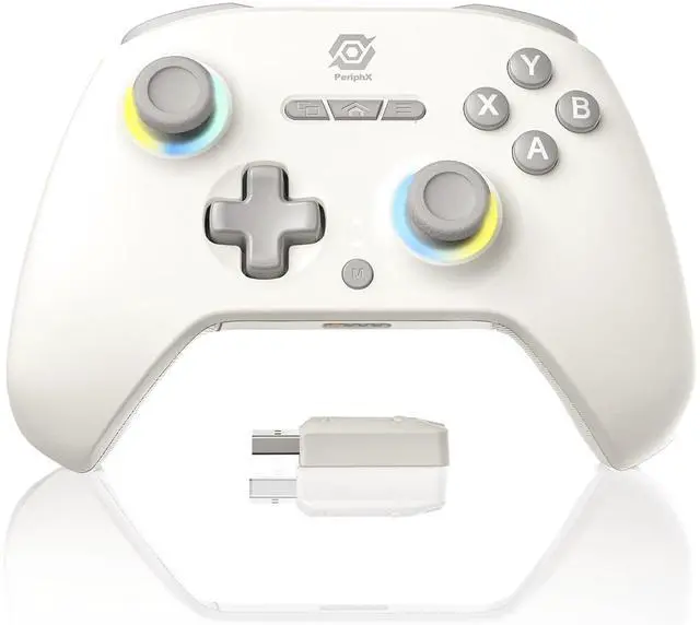 Main image of PeriphX Wireless PC Controller with 1000Hz Polling Rate, Switchable Hall and Tactile Triggers, Hall Joysticks, Turbo, Macro, RGB Lighting, 2.4G Bluetooth Wired, Compatible with Windows PC/ Switch