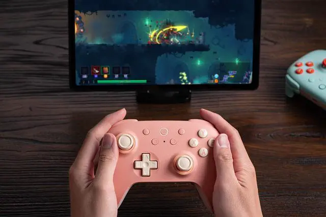 Alt view image 4 of 7 - 8BitDo Ultimate 2C Wireless Controller for Windows PC and Android, with 1000 Hz Polling Rate, Hall Effect Joysticks and Triggers, and Remappable L4/R4 Bumpers (Peach)