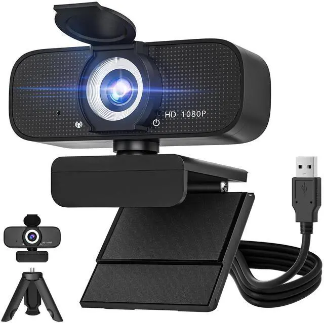 Main image of 1080P HD Webcam for PC with Auto Focus & Noise Cancelling Mic - Plug and Play Computer Camera for Video Conferencing, Online Classes, Live Streaming - Ideal for Remote Workers, Students, Gamers