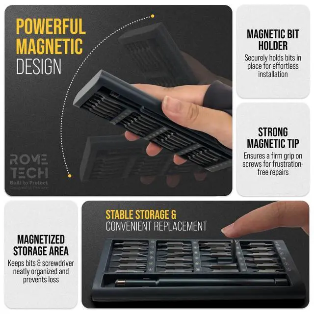 Alt view image 4 of 7 - Small Screwdriver Set 49-in-1 Compatible with Laptop, Phone, PC, MacBook, Tablet, Computer, PS5, PS4, Xbox, Watch - Pocket Screwdriver