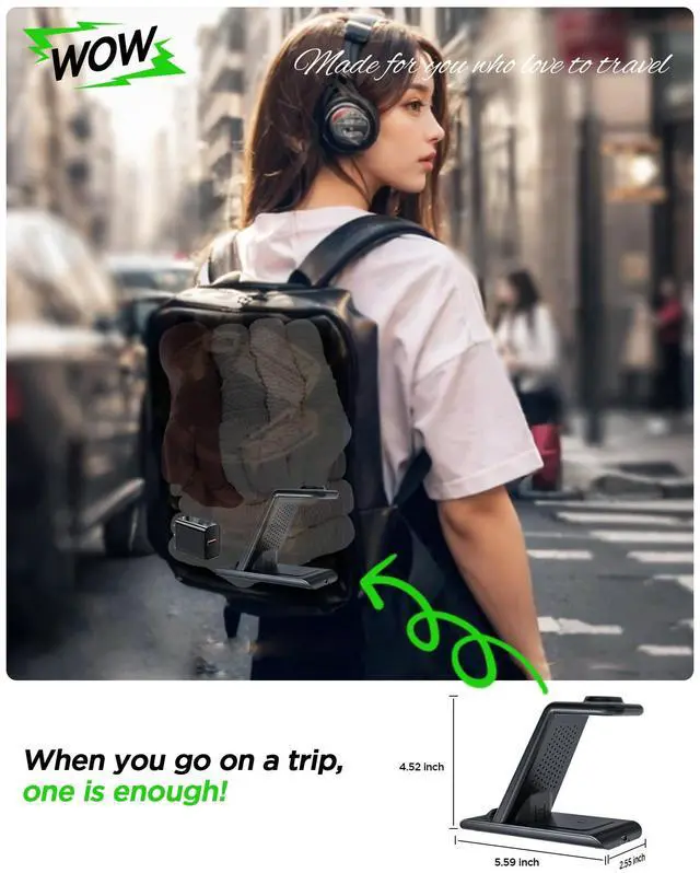 Alt view image 6 of 7 - Wireless Charging Station for Samsung Wireless Charger Galaxy Watch 8/7/6/5/4/3 Active 2/1 Stand Galaxy S25 Ultra/S25/S24/S23/S22/S21/Note20/10 Z Fold Flip 7 Galaxy Buds3/2 Pro/Live Multiple Devices